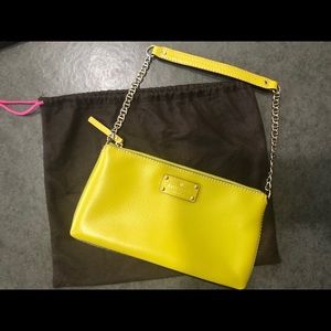 Kate Spade leather clutch citron 11” x 6”